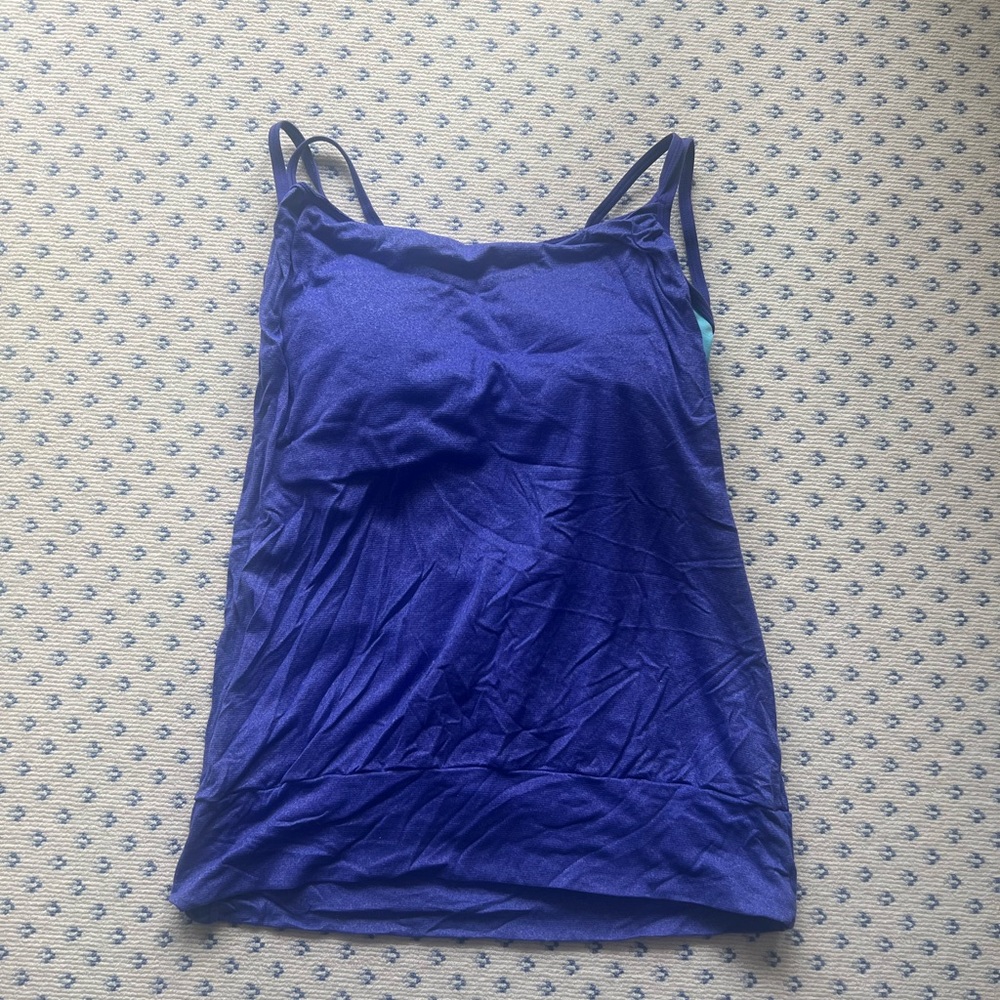 Purple and turquoise workout tank